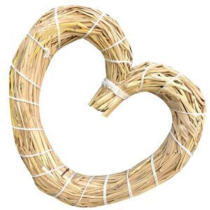 1036 Straw Heart Wreath Form 30CM Heart Shape Natural Grapevine Wreath Ring